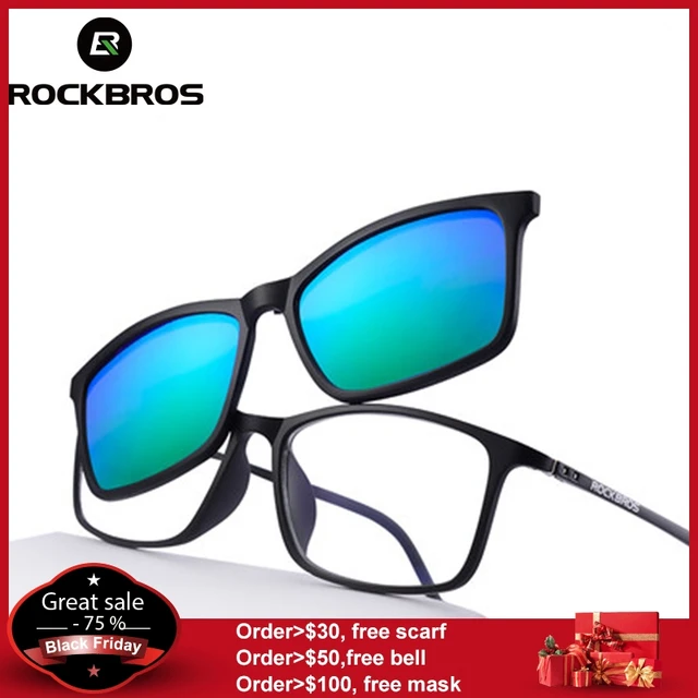 Best Offers ROCKBROS Bicycle Customized Myopia Sunglasses UV400 Nearsighted Glasses Double Lens Polarized Lens Cycling Bike Bicycle Eyewear