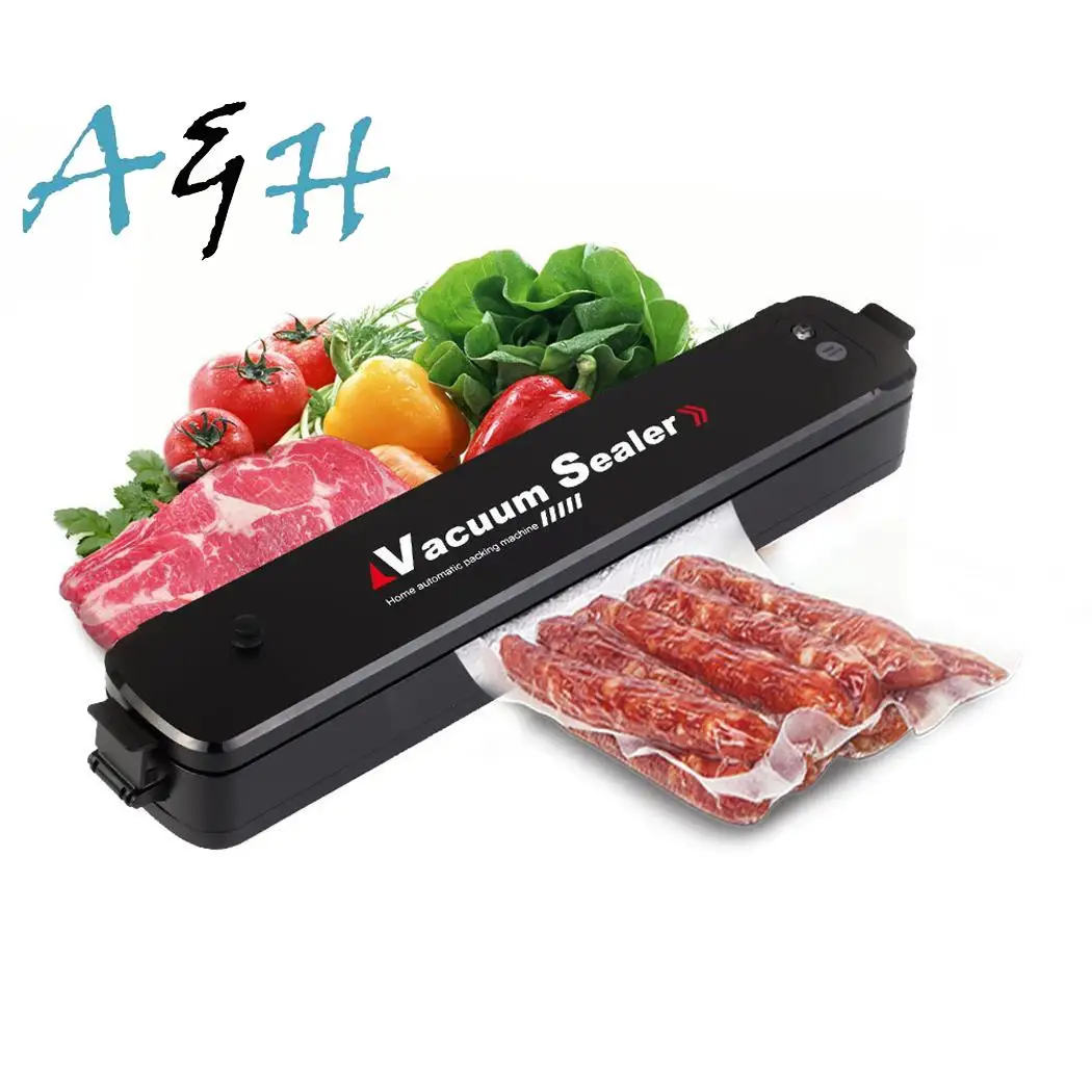 

Food Vacuum Sealer Fully Automatic Portable 220V 110W Household Food Wet Dry Packaging Machine Sealing send 5Pcs Bags