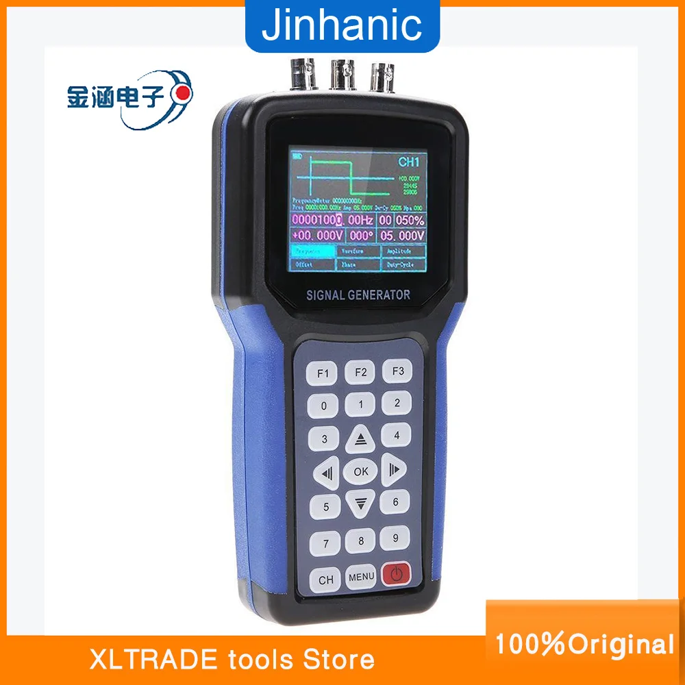 Оригинал Jinhan JDS2062A профессиональный ручной 30 МГц двухканальный цифровой частота