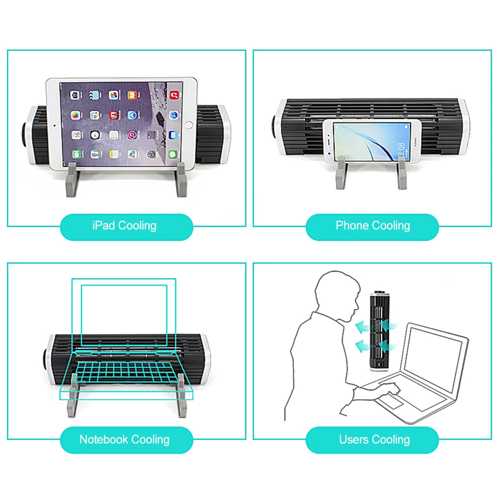 Olmaster CF-1691 USB Охлаждающий вентилятор подставка для ноутбука вентилятор для ноутбука компьютер телефон кулер горизонтальная ось Вентилятор Кронштейн черный