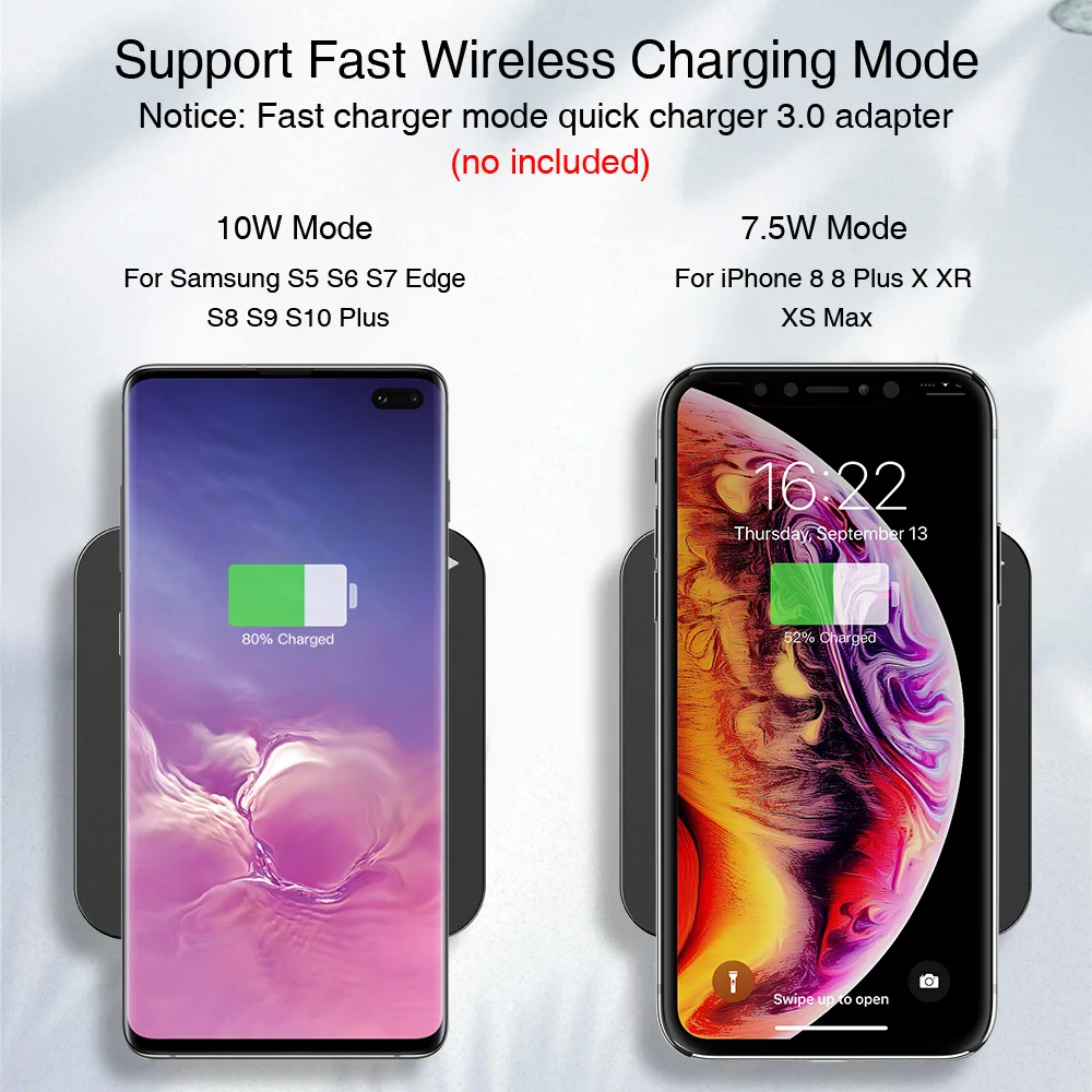 Беспроводное зарядное устройство RAXFLY 10 Вт для Huawei P20 Pro P30 Lite быстрая Беспроводная