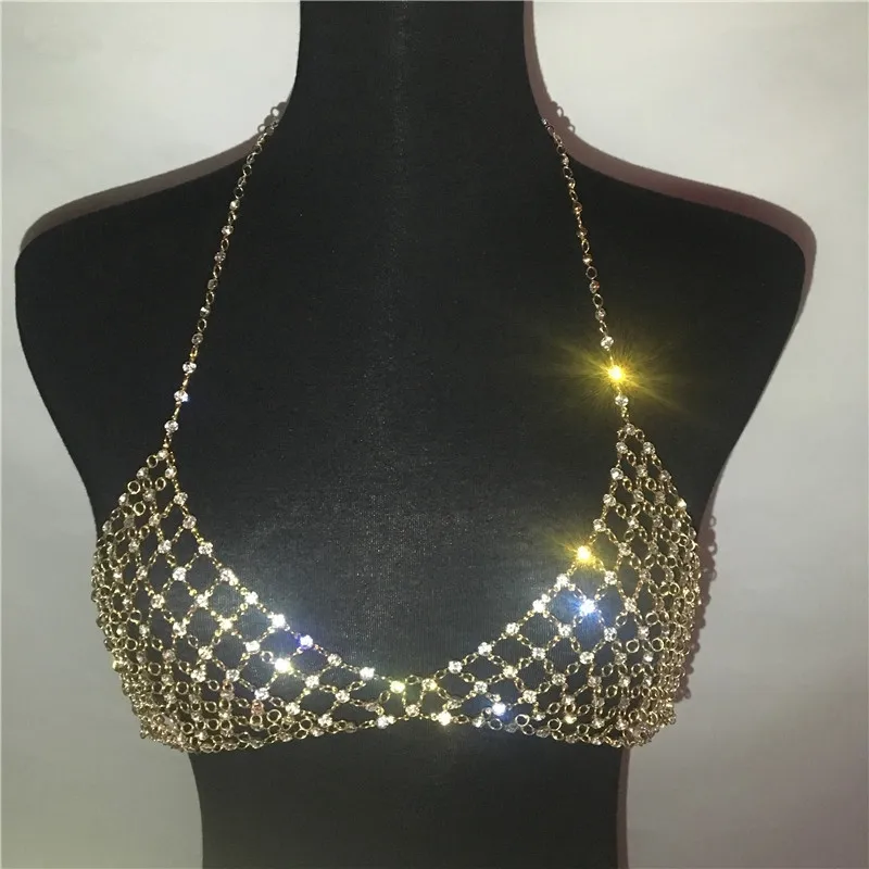 Стильная роскошная женская блестящая Хрустальная цепочка для тела со стразами