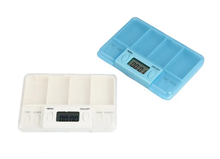 Распродажа! ABS пищевая пластиковая интеллектуальная коробка для хранения таблеток, чехол, переносная дорожная коробка с напоминанием о таймере и 1 дюймовым ЖК-экраном