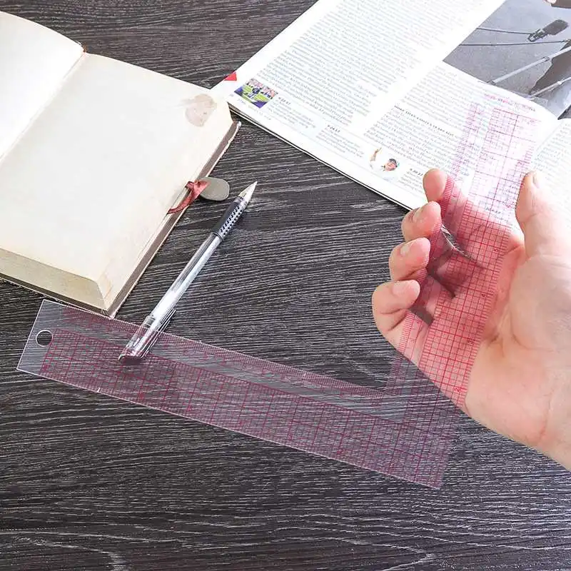 

L-shape Sewing Square Ruler For Designer Measurement Dressmaking Tailor Tool Equilateral Plastic Metric Ruler Sewing Measure