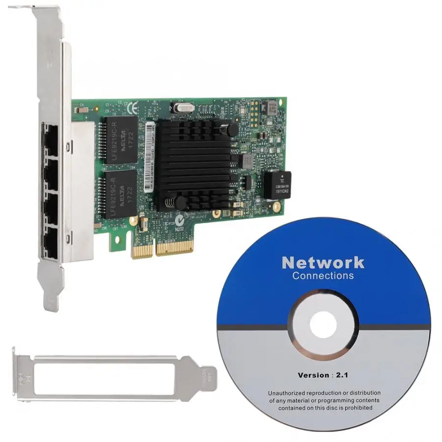 

Network Card pcie PCI-Ex4 10mbps/100mbps/1000mbps 4-Port Gigabit LAN Card NIC Network Card for intel i350-T4V2 network card 4