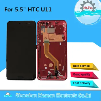 

M&Sen Frame For 5.5" HTC U11 LCD Screen Display+Touch Panel Digitizer Screen For HTC U11 U-3w U-1w U-3u Display