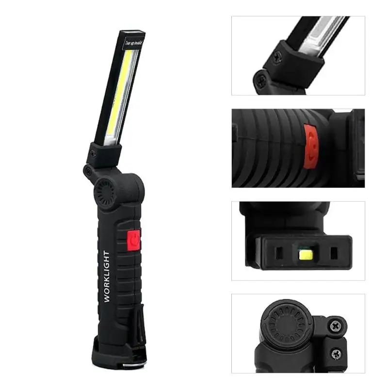 

Multi-functional COB Work Lights Torch Portable Folding Emergency Lights Led Lantern with Magnetic Work Light For Car Repairing