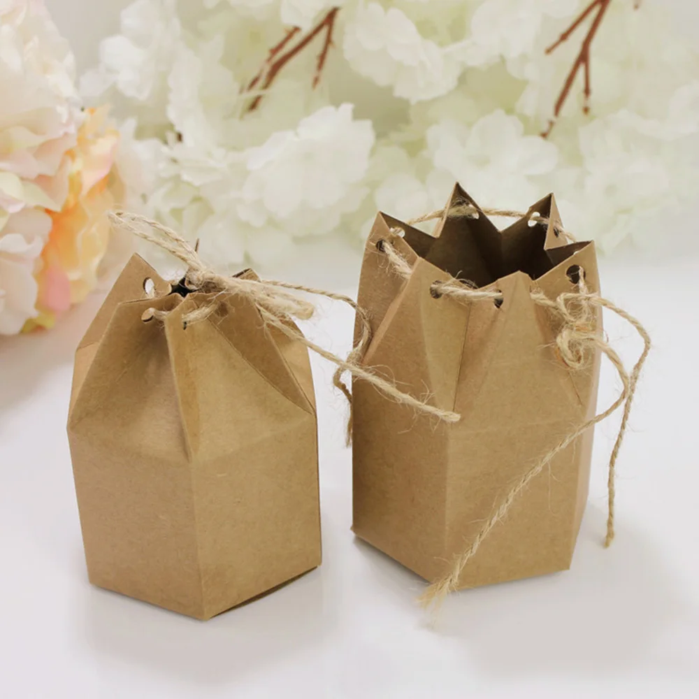 Изысканная и креативная Свадебная коробка для конфет шестиугольная Подарочная коробка Mori Свадебный партнер ручная Подарочная