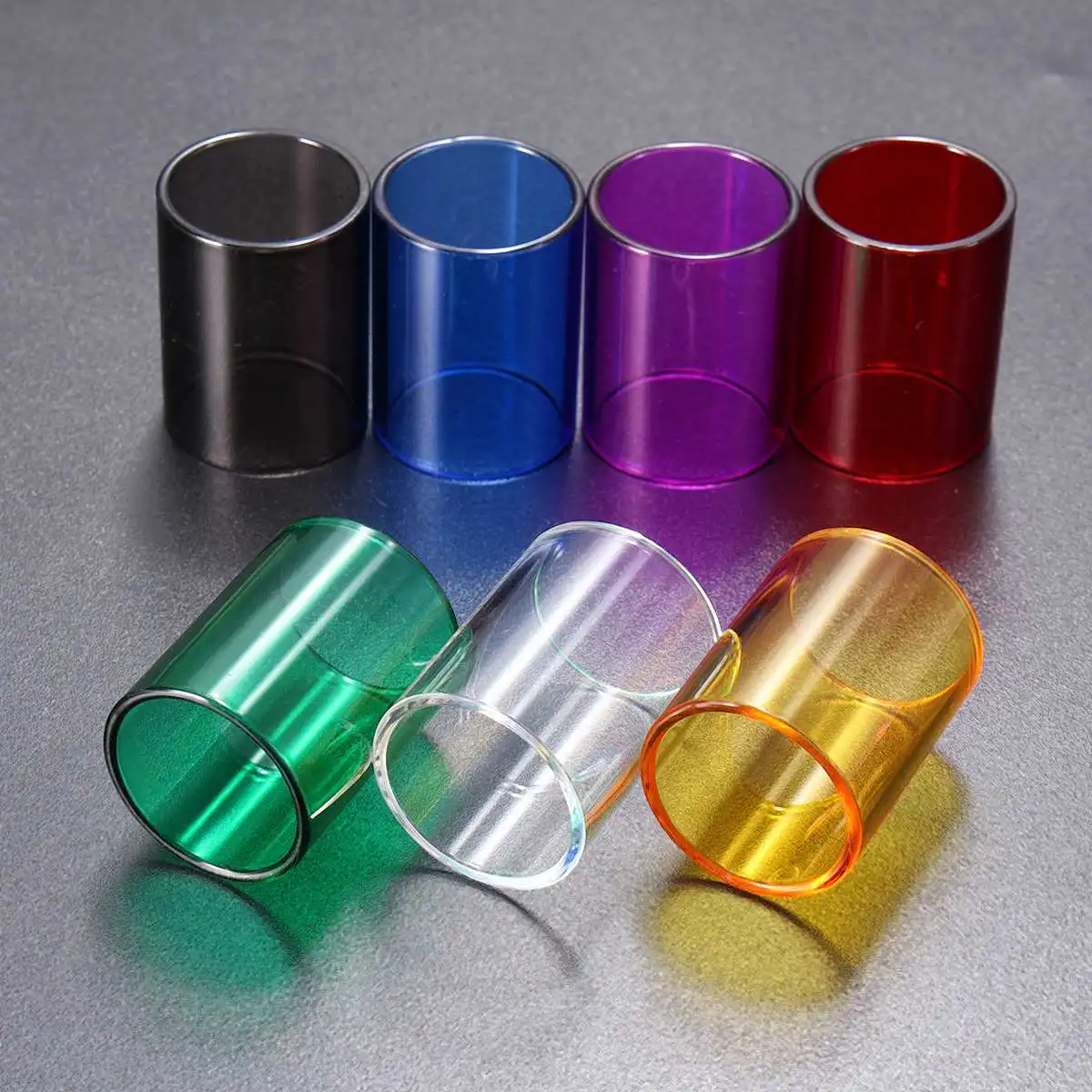 

22mm Replacement Transparent Pyrex Glass Tube Sleeve For Joyetech Ultimo Tank Blue Purple Yellow Transparent Black Red Green
