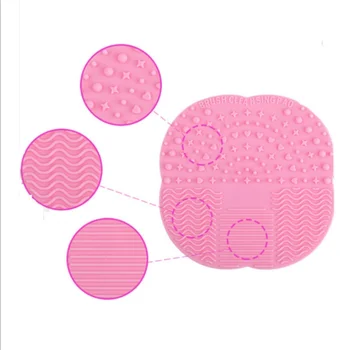 

Brush Cleaning Mat Silicone Professional Makeup Brush Comestic Tool Washing Scrubber Board Cleaner Mat Pad 100pcs