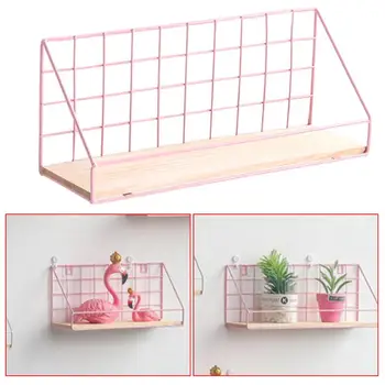 

Hot 2018 new Iron Wall Mounted Shelf Storage Rack Punch Free Innovative Hanging Basket
