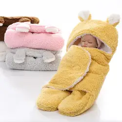 Новорожденных Детское Одеяло зима пеленание берберский флис ребенка пеленать Обёрточная бумага Младенческая постельные принадлежности