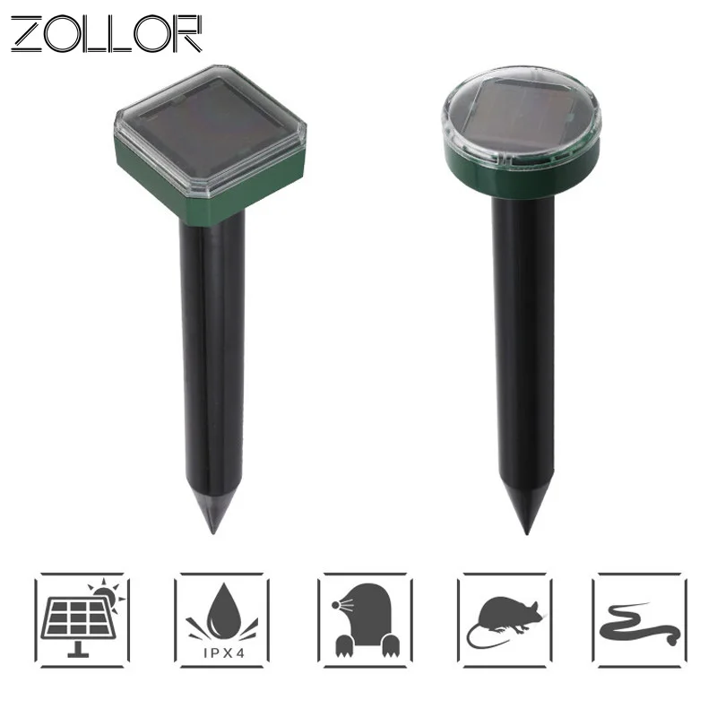 

ZOLLOR Outdoors Insecticide New Tech Solar Ultrasonic Electron Repeller Power Sonic Lawn Drives Snake Mouse Drives Wild Animal