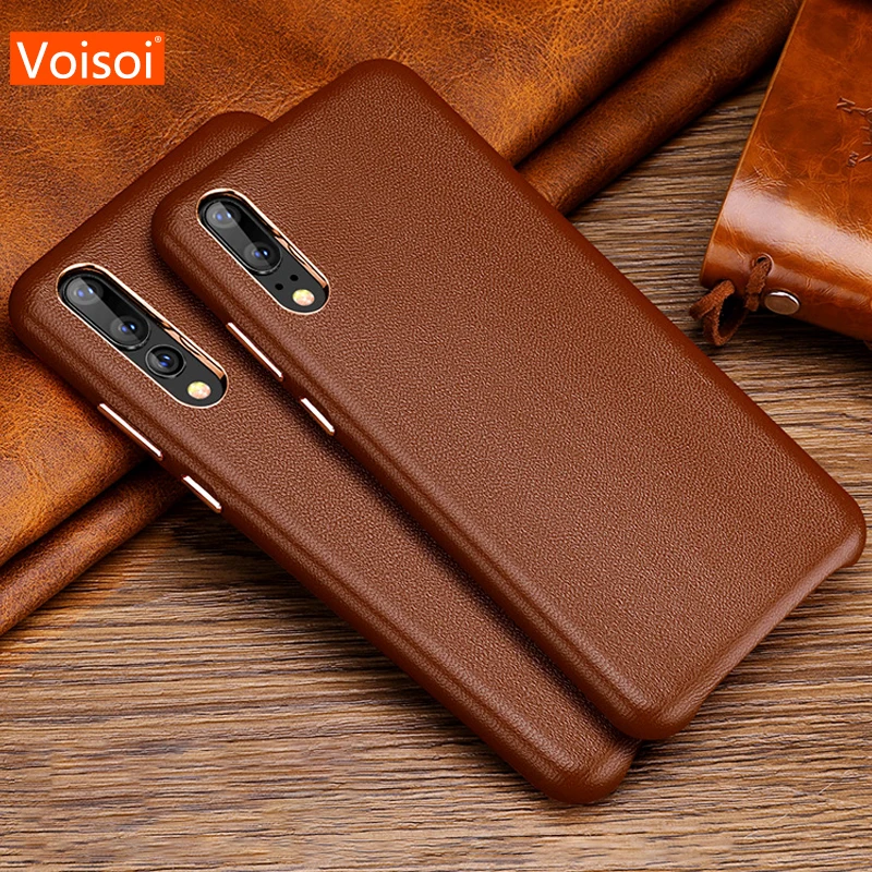 

Genuine Leather Phone Case for Huawei Mate20 Pro P20 Pro Luxury Business Style Handmade Leather Back Cover for Huawei P20 Pro