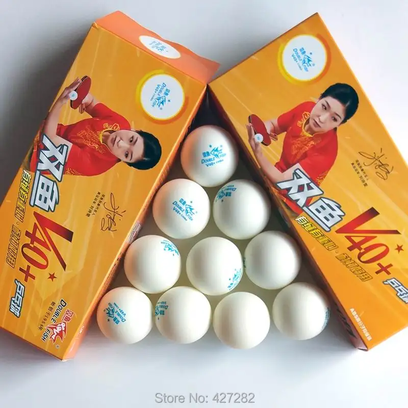 الأصلي مزدوجة الأسماك نجمة واحدة V40 + تنس طاولة الكرة ABS المواد التماس كرات ل بينغ بونغ لعبة بالجملة 20 كرات البلاستيك الكرة