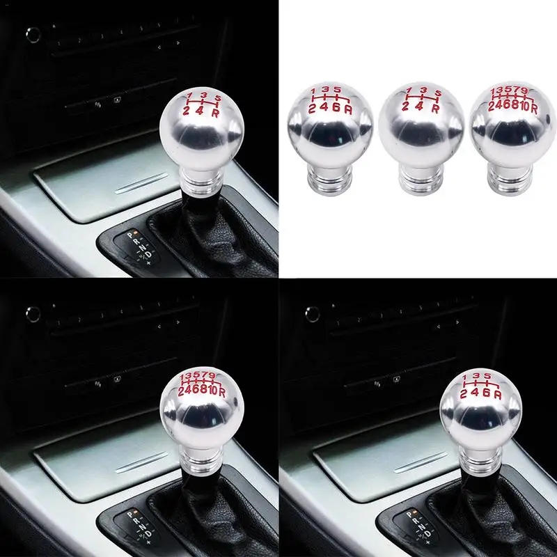 Car Modification Shift Head Universal Metal Roundgear Manual Shift Lever Handle Head Aluminum Alloy Block 5 6 10 Level Optional