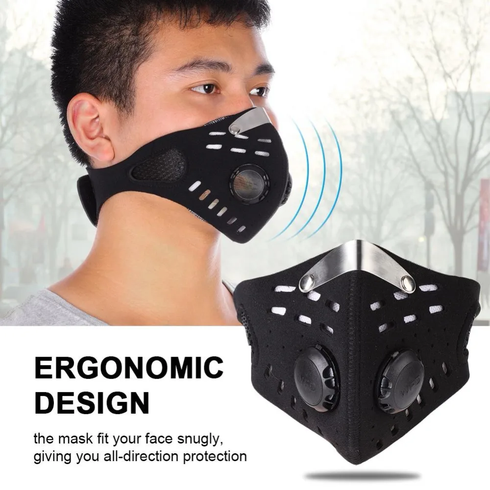 

Durable Warm Windproof Anti Dust Pollution Dustproof Filter Half Face Mask for Outdoor Cycling 2019 New