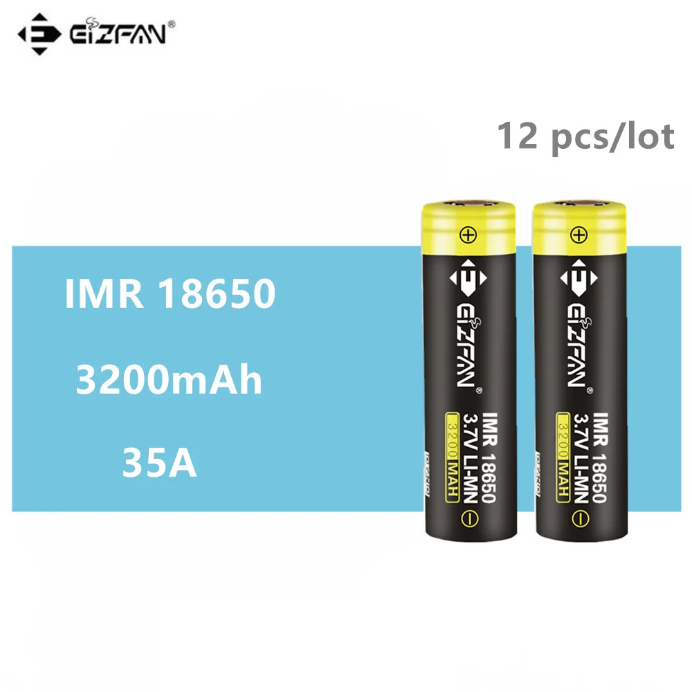 EIZFAN IMR 18650 3200 мАч 35A литиевая батарея EFAN для Voopoo Drag SMOK Alien Vaporesso Revenger Vapor Storm Vape Box Mod E19 |