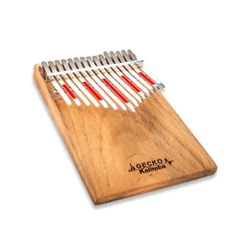 

2019 New Wood For Gecko Pattern Full Veneer Camphor 17-Tone Thumb Piano Kalimba Style African Indigenous Musical Instrument