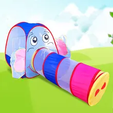 Милый слон Игровая палатка с игрушечный туннель дом палатка для ползания игрушка игровые палатки для Для детей парковый, садовый Крытый Открытый Fun