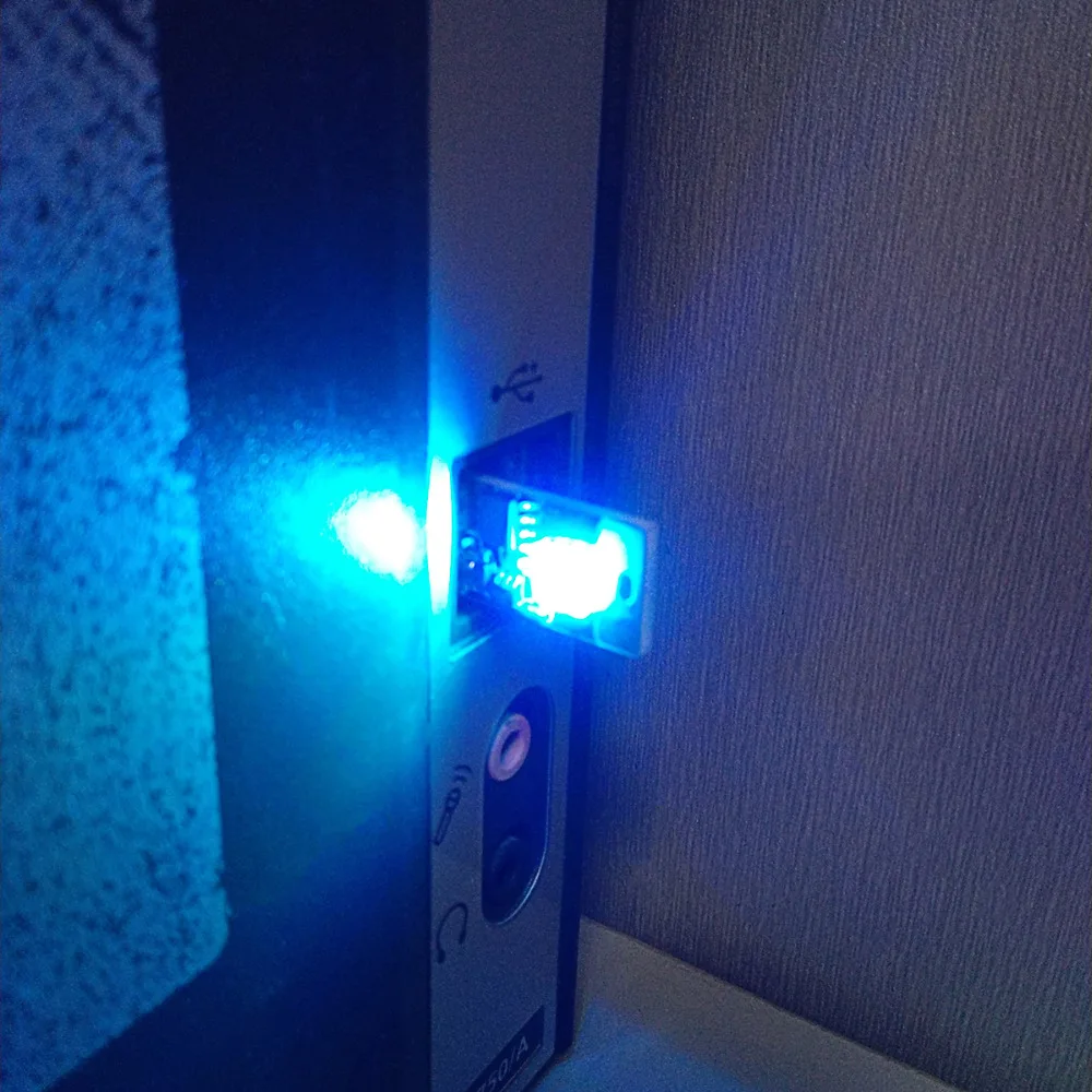 Красочный USB окружающий свет автомобиля Интерьер Свет Автомобильная атмосферная