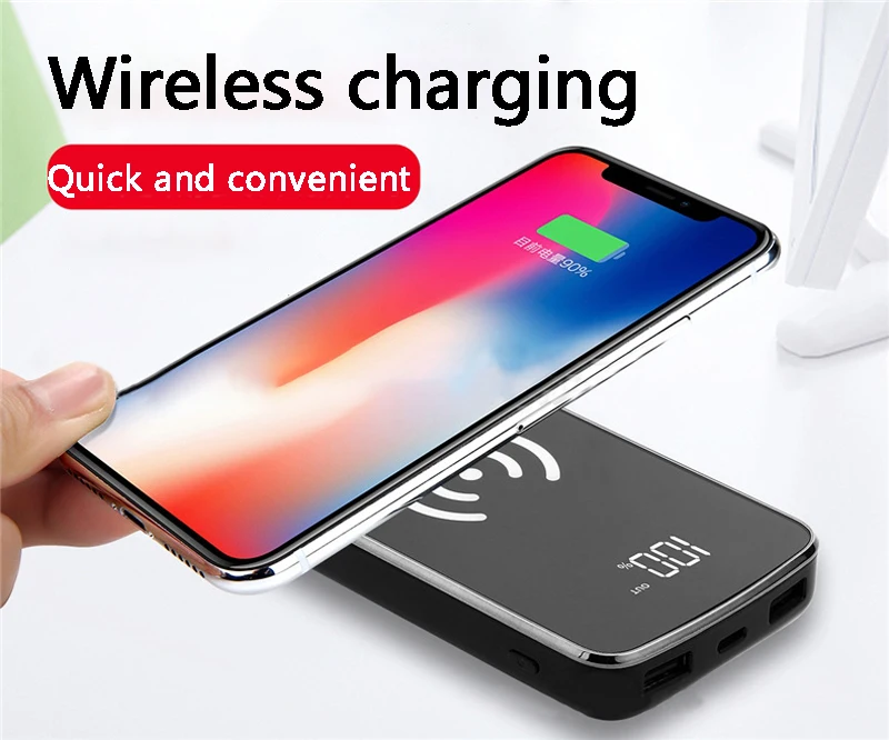 20000mAh fashion wireless charging mobile power bank PowerBank charging treasure mobile phone charger 20000mAh fashion wireless charging mobile power bank PowerBank charging treasure mobile phone charger