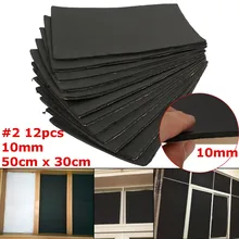 12 листов 10 мм Авто Ван звукоизоляция мертвящей изоляции резиновый хлопок 30 X см 50 см Закрытая ячейка пены водостойкие аксессуары