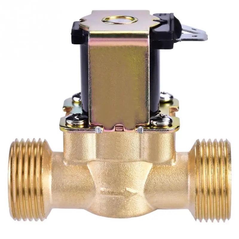 Горячий 1 шт. 3/4 &quotDC 24V Нормально закрытый латунный электромагнитный клапан для