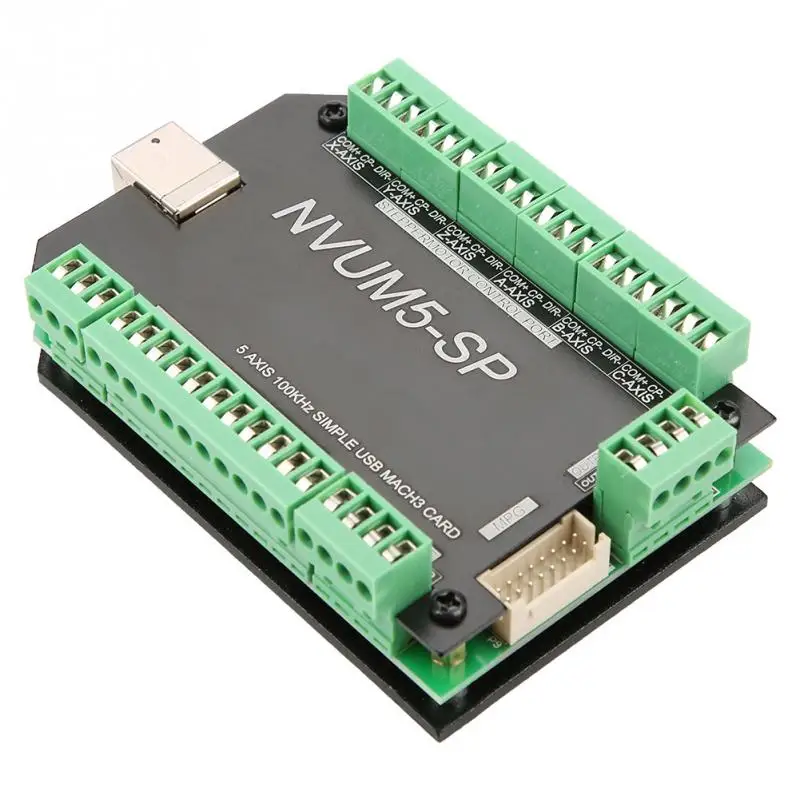 NVUM5 SP USB MACH3 плата интерфейса 5 осевой контроллер CNC 100 кГц для шагового двигателя