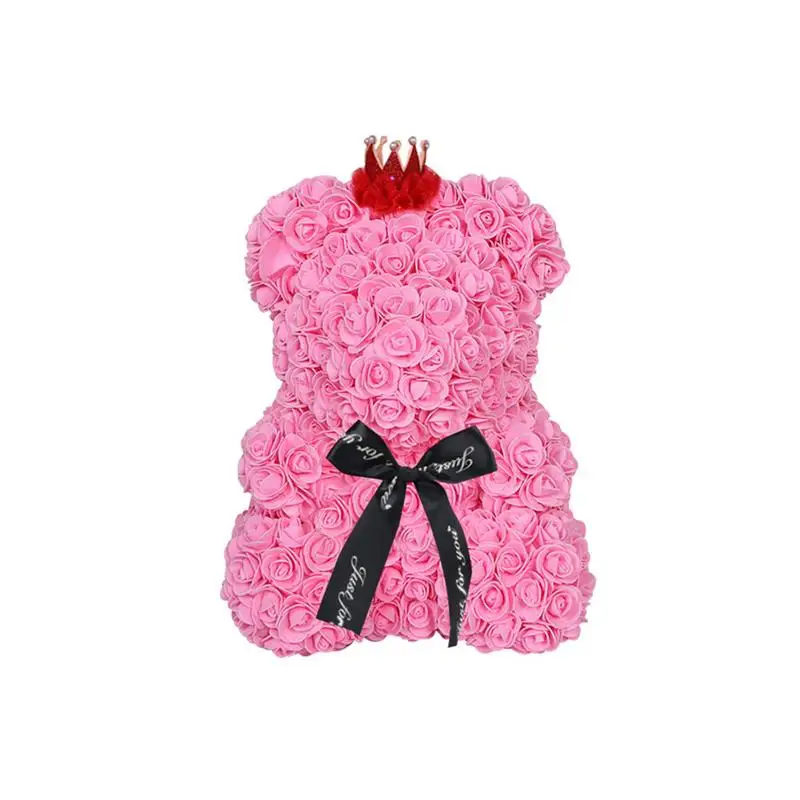 Имитация розы медведь 25 см цветы из материала pe Кукла День Святого Валентина День рождения украшения