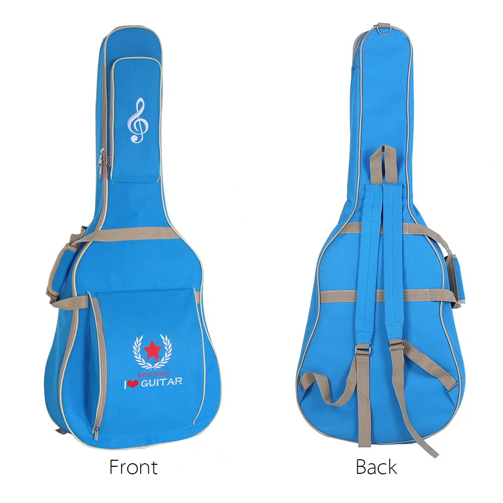 600D 10mm Sponge Cotton Padded Guitar Bag Backpack Shoulder Straps