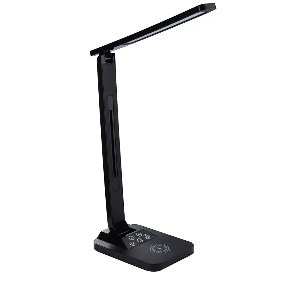 

New-7W Desk Lamp With 10W Wireless Charger & Usb Charger 7 Brightness 5 Color Adjustable Table Lamp For Office Bedroom Or Dorm