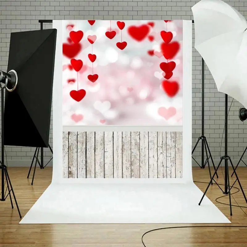 

Flower Heart Printed Digital Photography Background Cloth Backdrops DIY Wedding Decoration Photo Props