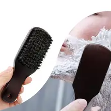 Мягкая щетка для бороды для мужчин-полная натуральная щетина усы для бальзама и масла для мужчин кабана Щетина Щетка для усов дерево