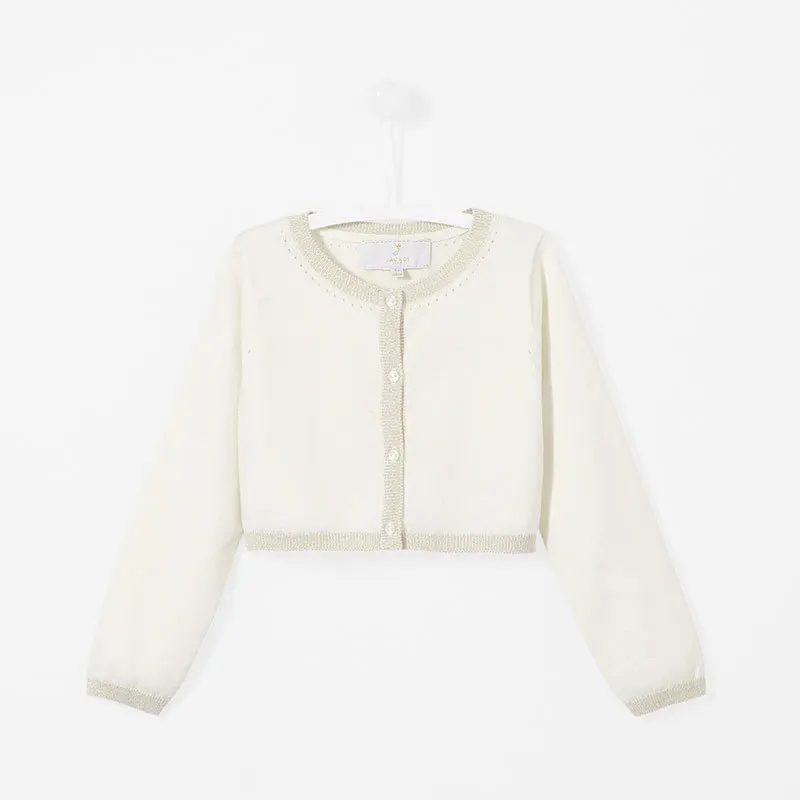 

Spring And Autumn New Pattern Pure Cotton Knitting Cardigan Jacket Waistcoat Air Conditioner Unlined Upper Garment 4-10 Year