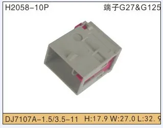 

5set 10P Automobile Waterproof Automotive Line Terminal Auto Wire Terminals Electrical 10 Pin Connectors Dj7107a 1.5 / 3.5-11