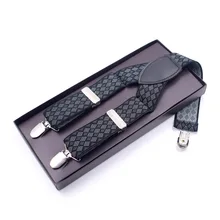 Новинка года, мужские Эластичные подтяжки высокого качества с тремя зажимами для взрослых, 36 цветов