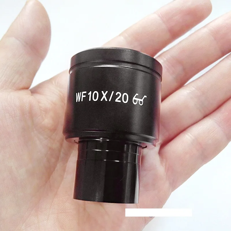 WF10X/20 High Eye-point Eyepiece for Biological Microscope with Mounting Size 23.2 mm Wide Field 20 mm Optical Ocular Lens