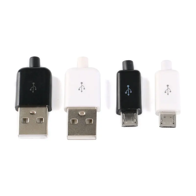 10 шт./лот Micro USB 5Pin штекер разъем черный/белый Сварка данных OTG интерфейс линии DIY кабель для передачи данных Аксессуары