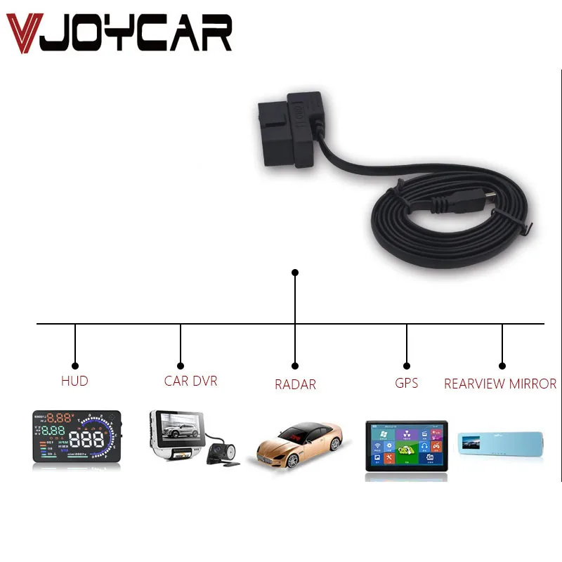 OBD 2 OBDii удлинитель универсальный для OBD2 Hud Автомобильный видеорегистратор Цифровой скоростной проектор диагностический инструмент мини USB разъем адаптер