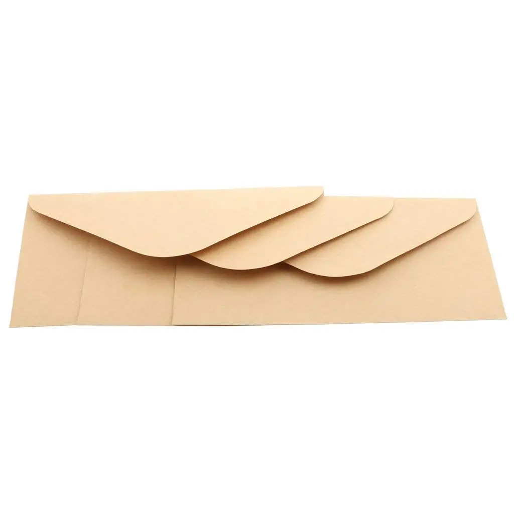 New 50pcs конверты из крафт бумаги для свадебного анонса 110х220мм|Бумажные конверты| |