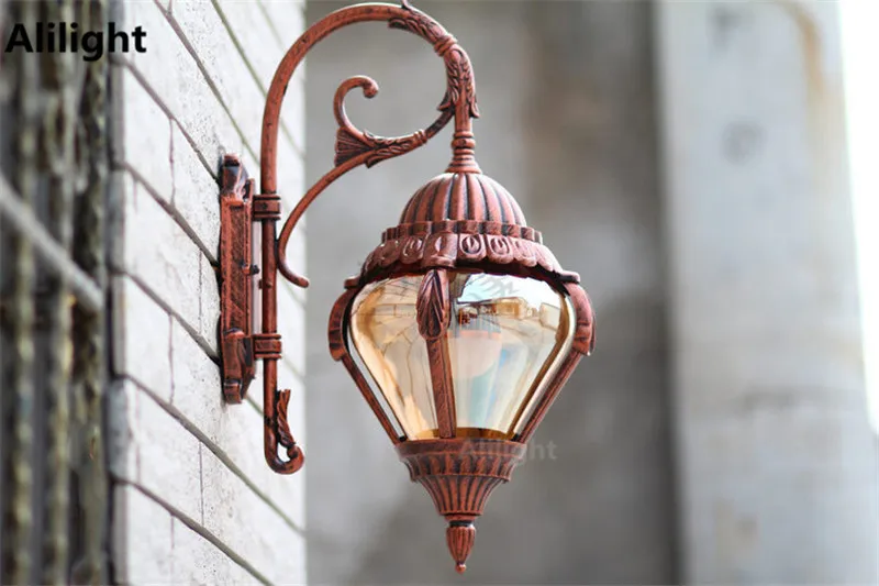 Ретро настенный светильник из нержавеющей стали в американском стиле, 220 В, уличный светильник, садовый светильник, роскошный водонепроницаемый уличный светильник