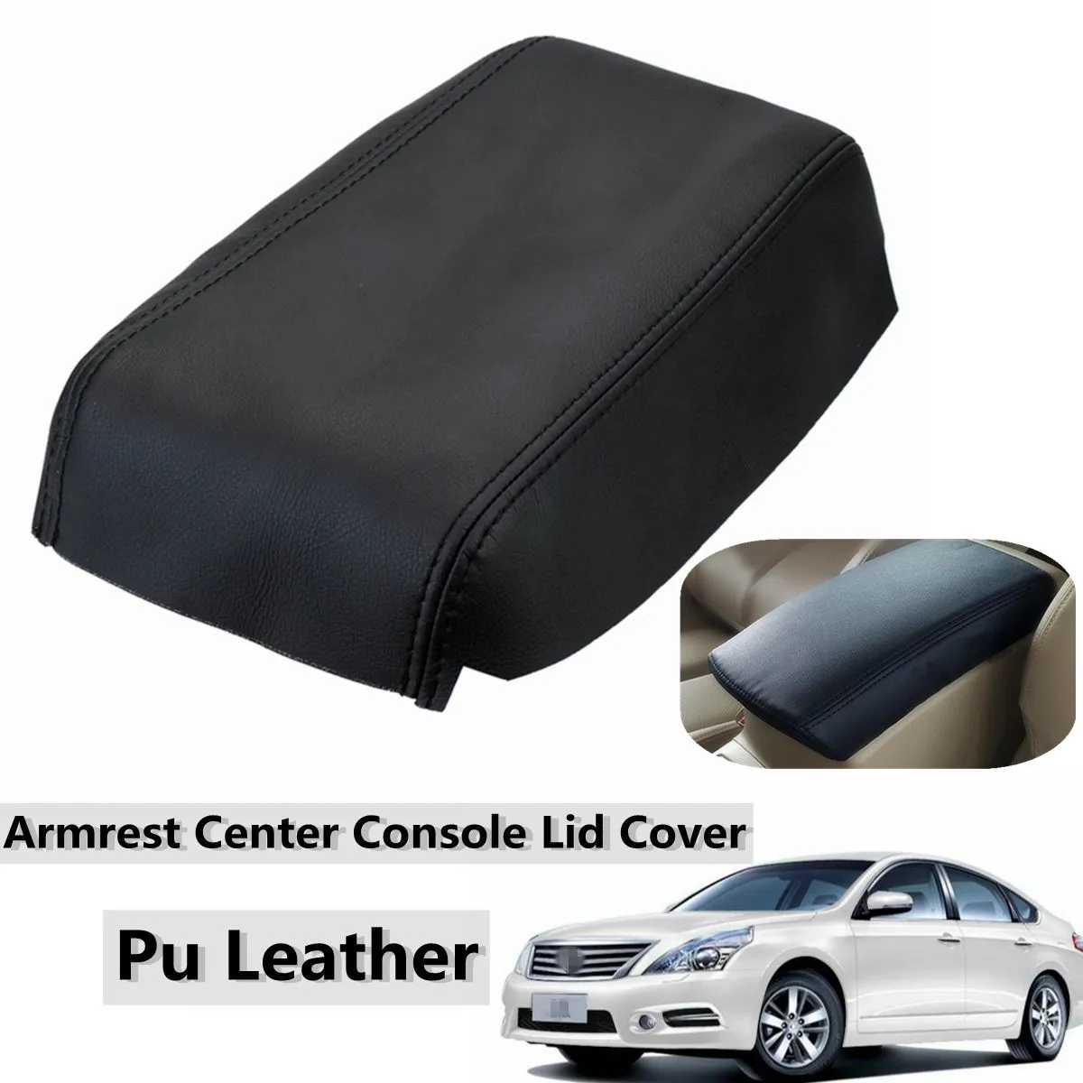 

Armrest Center Console Leather Synthetic Lid Cover For Nissan Altima 2007-2012