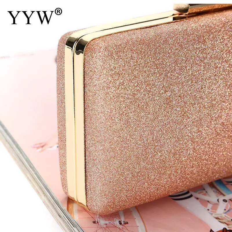 Women Evening Clutch Bag Diamond Sequin Clutch Female Crystal Day Clutches Wedding Purse Party Banquet Box Chain Bags For Women