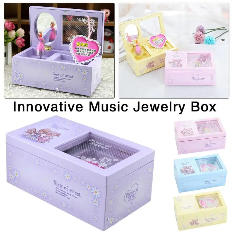 Caja de música Dream Girl para niños caja de joyería Musical rectangular con bailarina Rosa Alicia en el país de las Maravillas caja de música caja de joyería Caja de música Dream Girl para niños caja de joyería Musical rectangular con bailarina Rosa Alicia en el país de las Maravillas caja de música caja de joyería