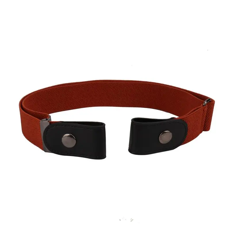 

Elastic Belt Leather Slim Fit Invisible Belt Jeans Simple Joker Unisex Convenient Two-layer Leather Jeans Belts For Women Men