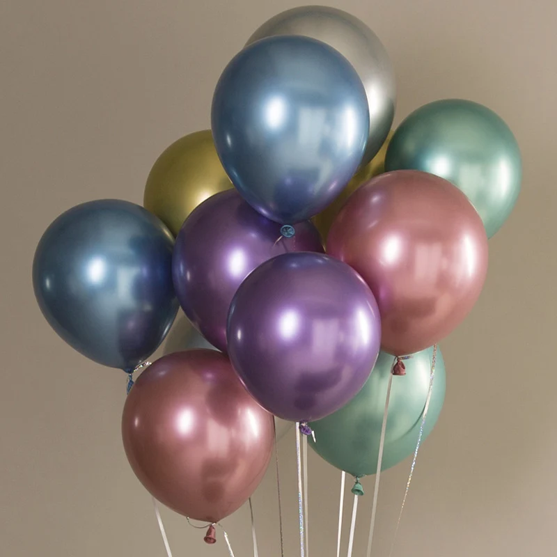 Воздушные шары Globos глянцевые металлические жемчужные латексные 10 шт. надувные