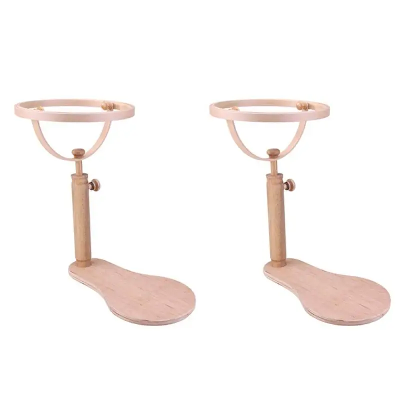 

Adjustable Wood Embroidery Stand 360 Rotation 24/28cm Height Hoop Craft Cross Stitch Needlework Ring Frame Sewing Tools New Hot