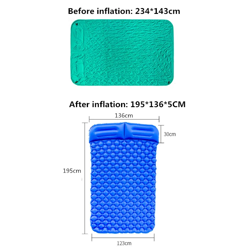 Кемпинг автомобиль кровать коврики надувной матрас автомобиля подушки двойной спальный мешок матрас Colchon Inflable Para Авто Кровать для автомобиля