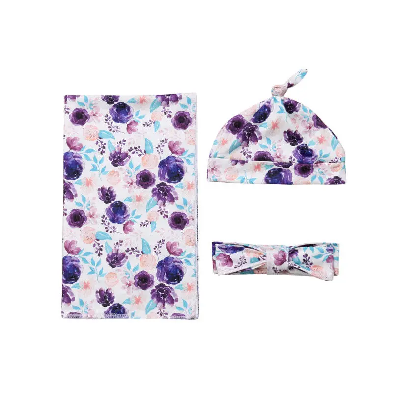 Emmababy Fashion Cute Soft Muslin Baby Wrap Swaddling Cotton Blanket Newborn Floral Swaddle